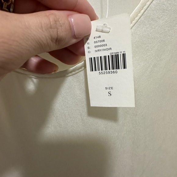 Anthropologie 100% Silk Blouse in Ivory size Small NWT - Picture 5 of 7